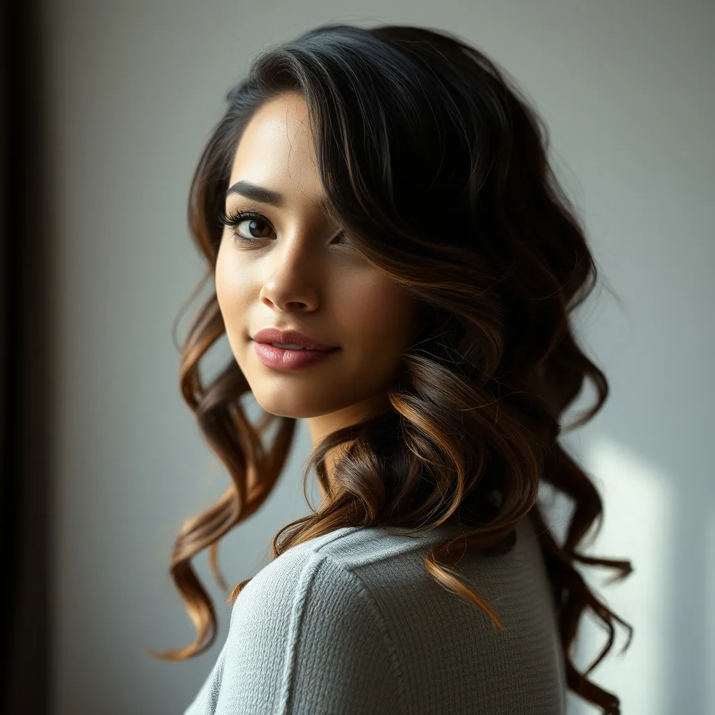 Styled loose curls