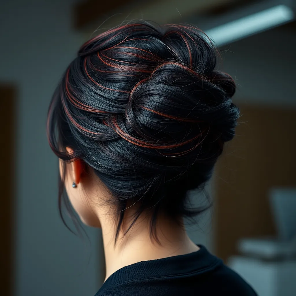 Styled messy bun