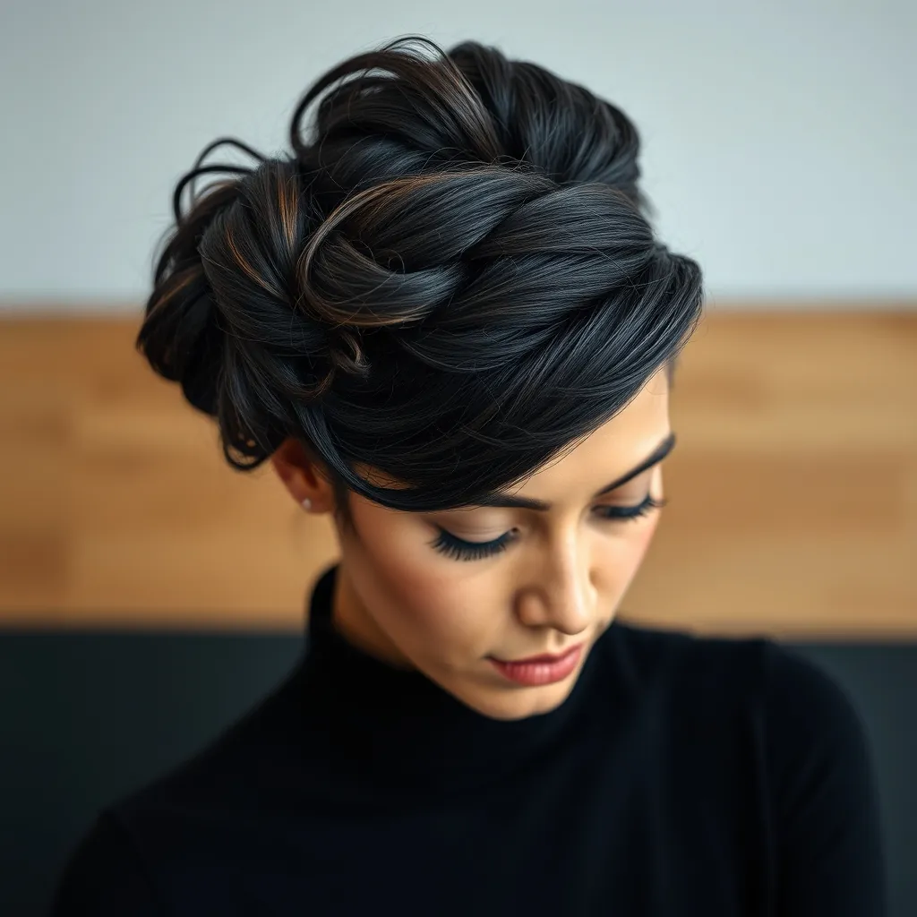 Styled textured updo