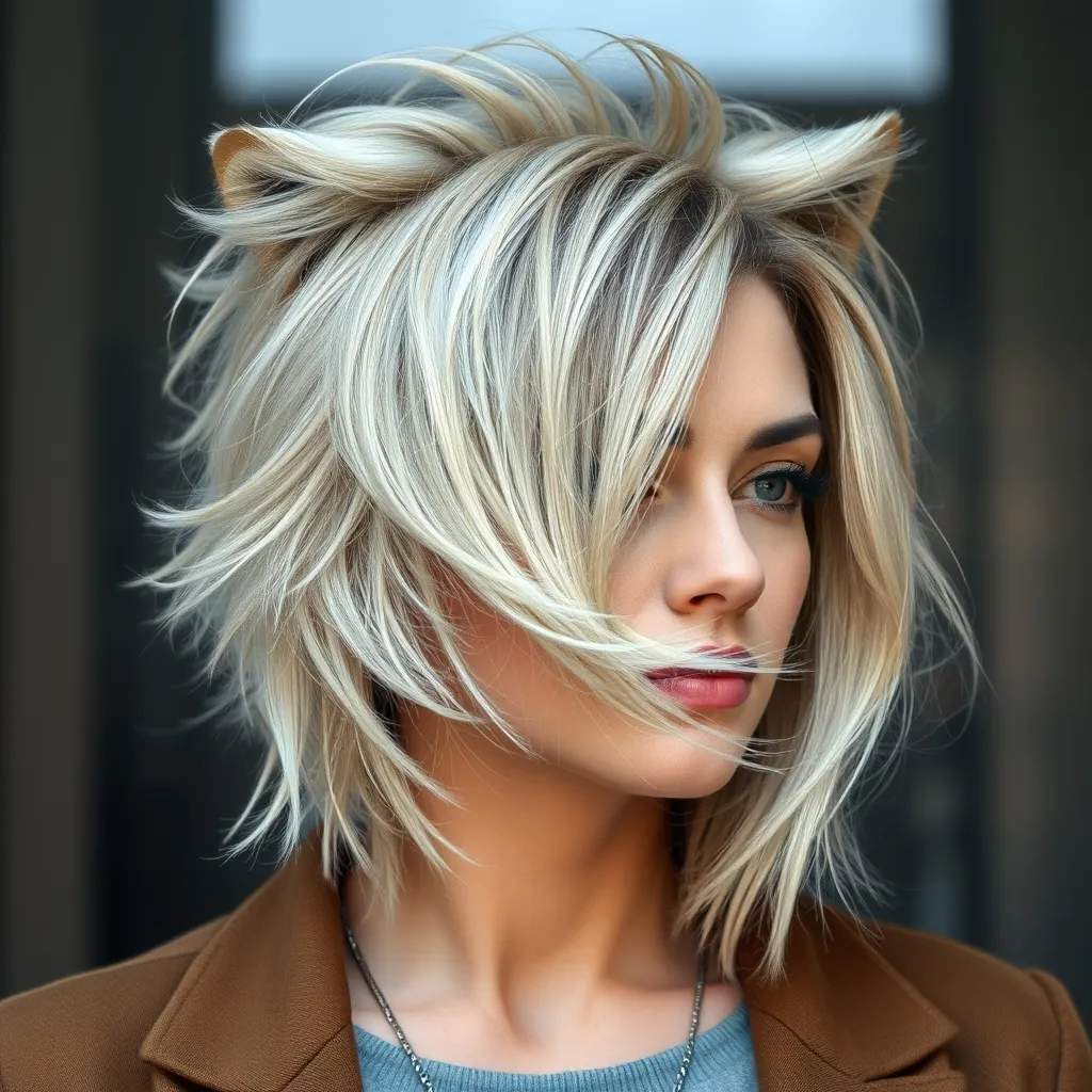 styled woman voluminous