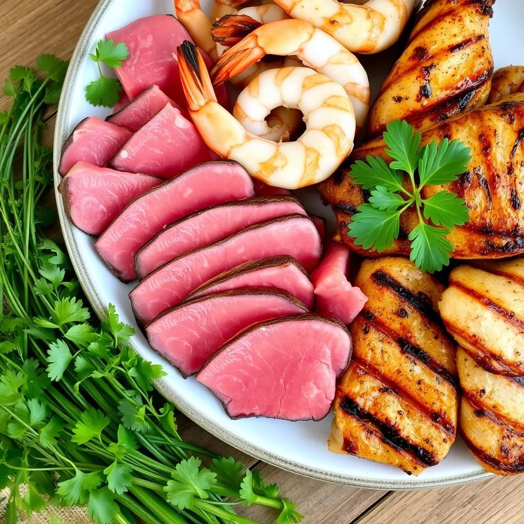 thinly sliced rare