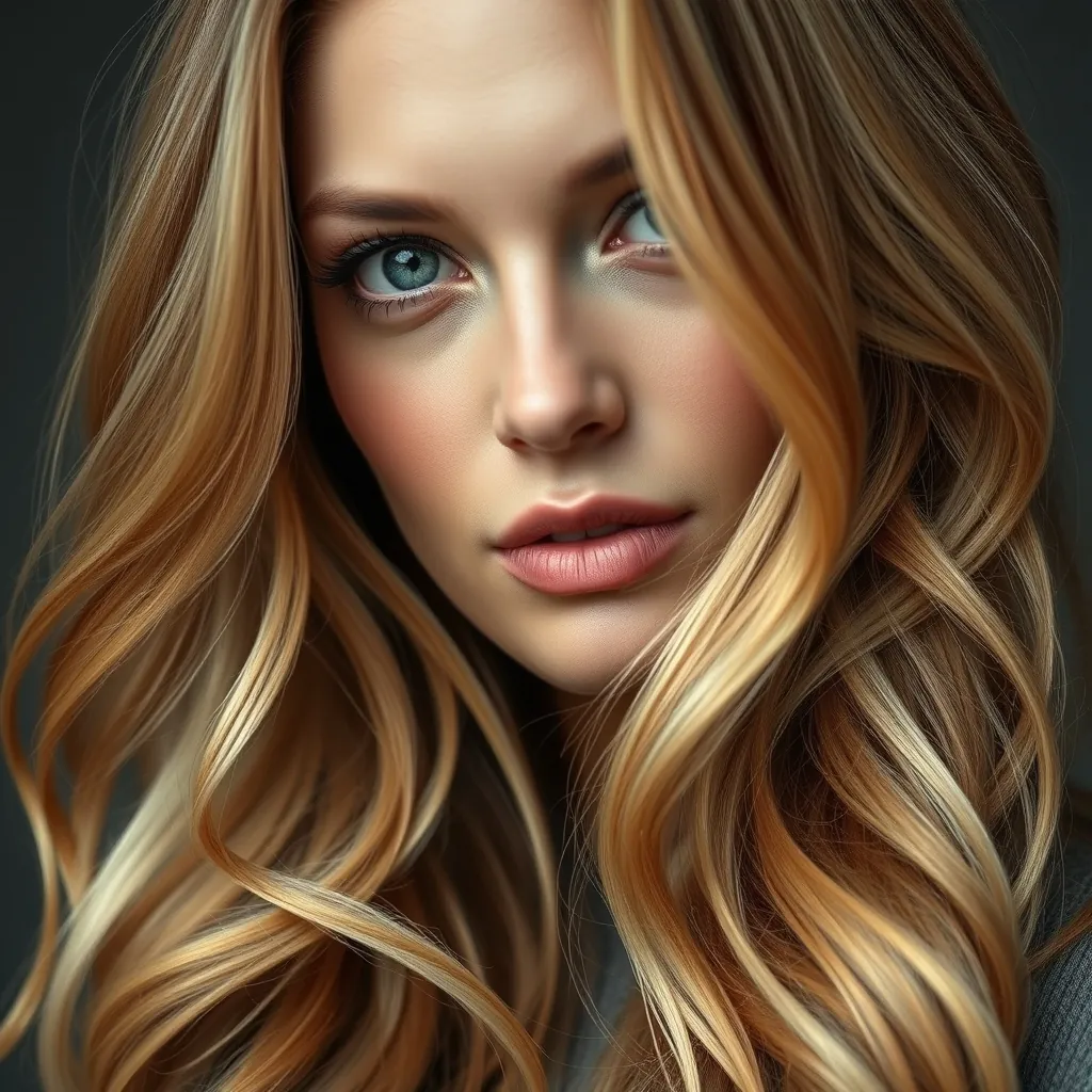 Woman long flowing