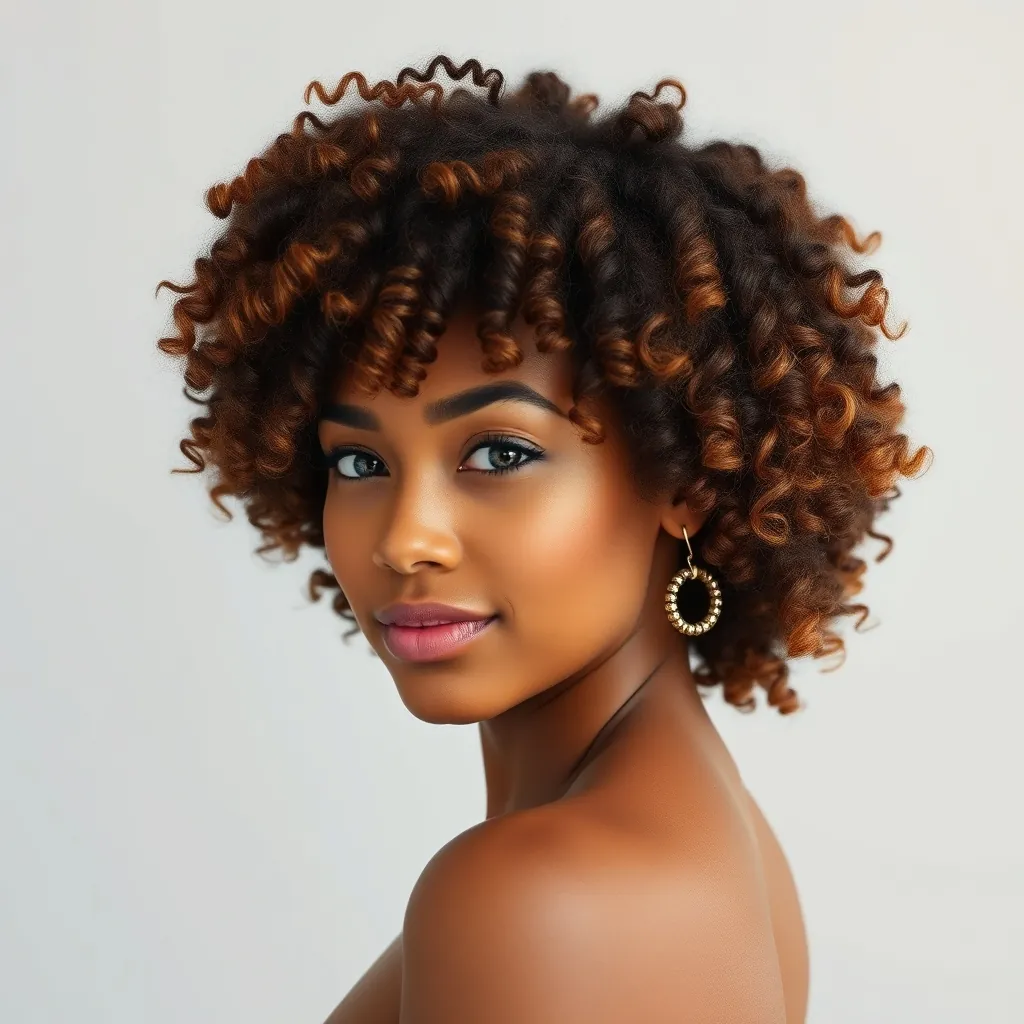 woman natural curls