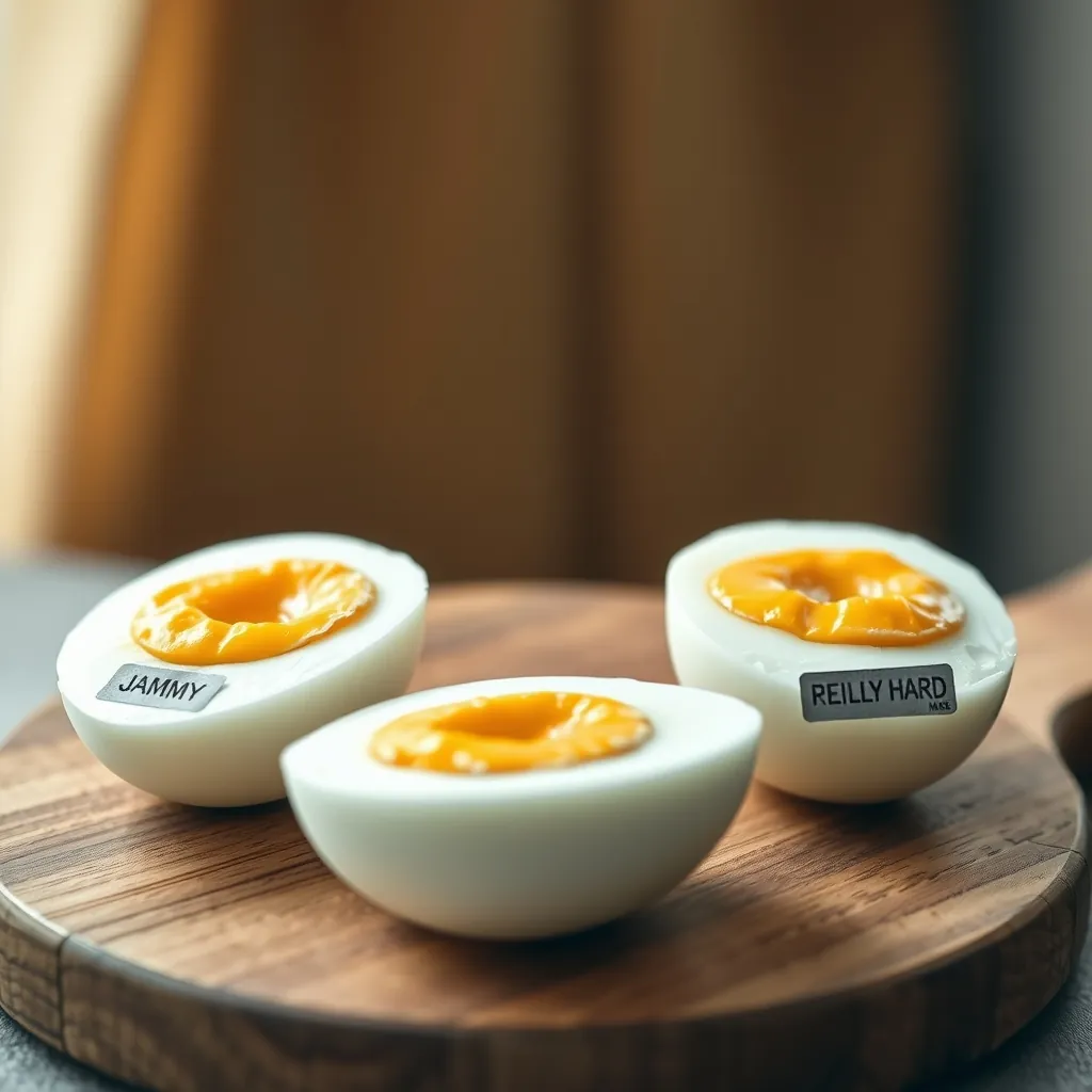 Boiled eggs wooden