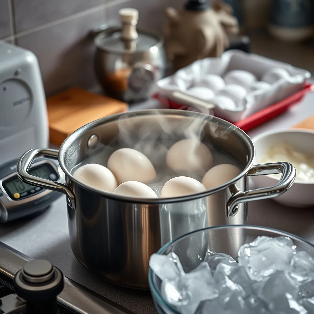Boiling eggs stainless