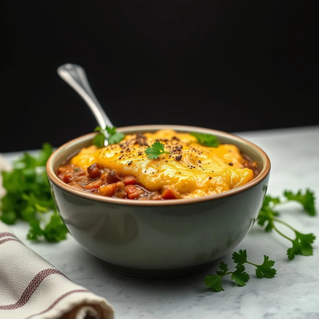 Bowl vegan lentil