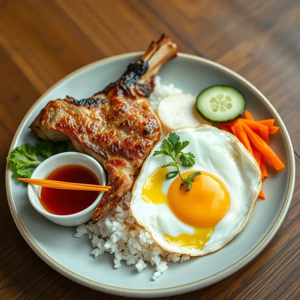 Broken rice grilled