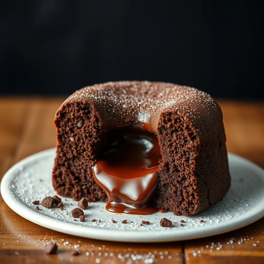 Crosssection baked chocolate