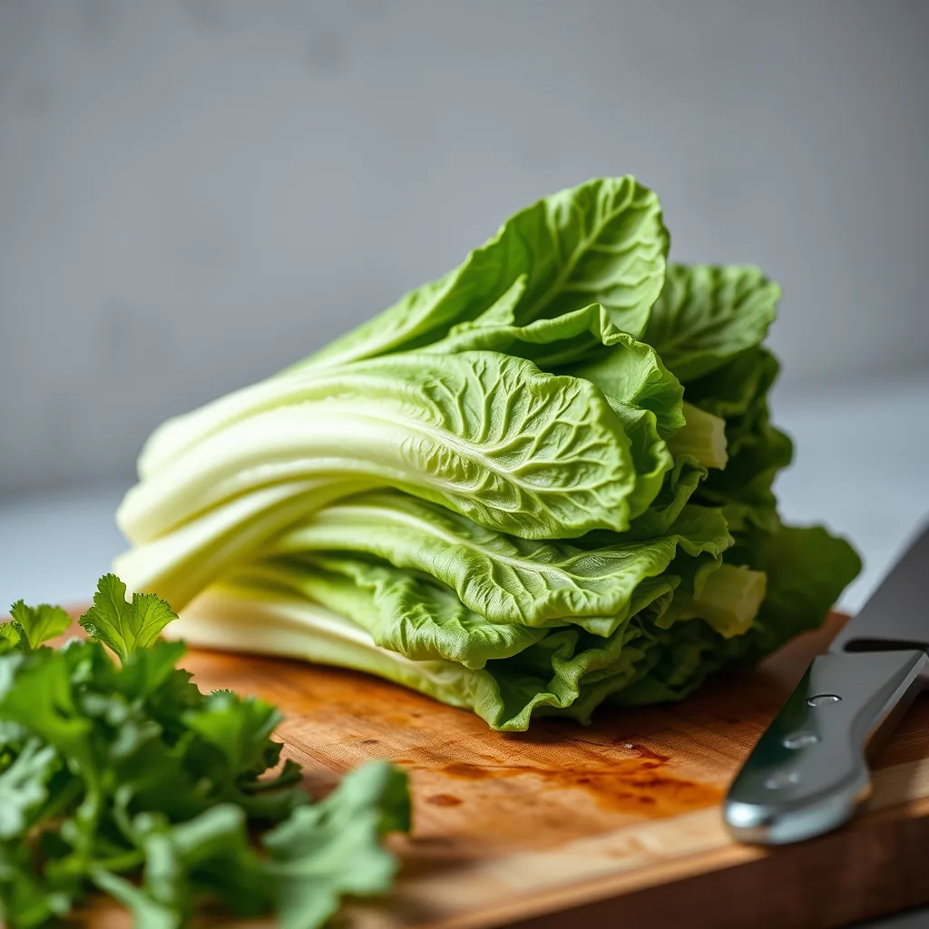 Fresh romaine lettuce