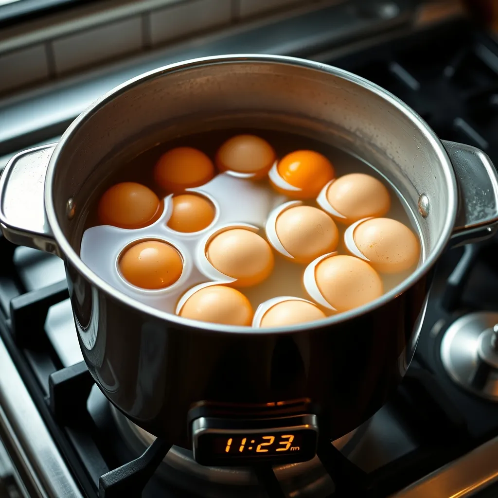 Large stockpot filled