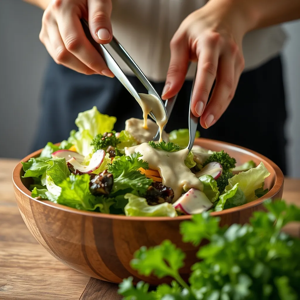 Large wooden salad