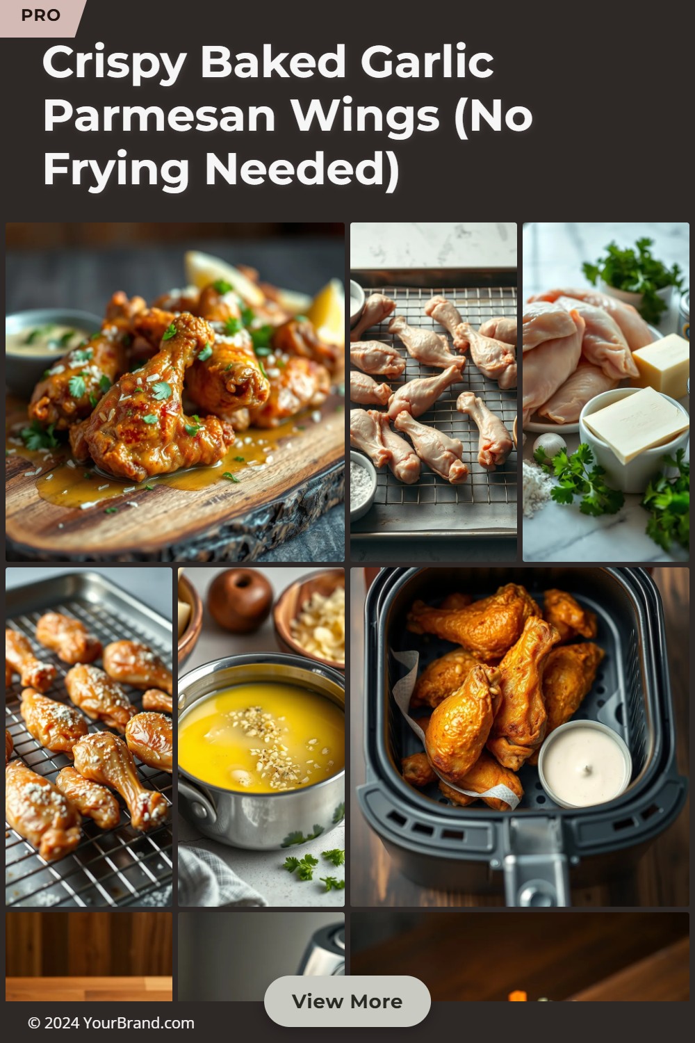 Crispy Baked Garlic Parmesan Wings (No Frying Needed)