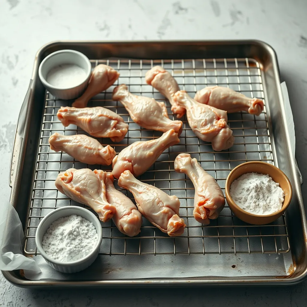 Raw chicken wings