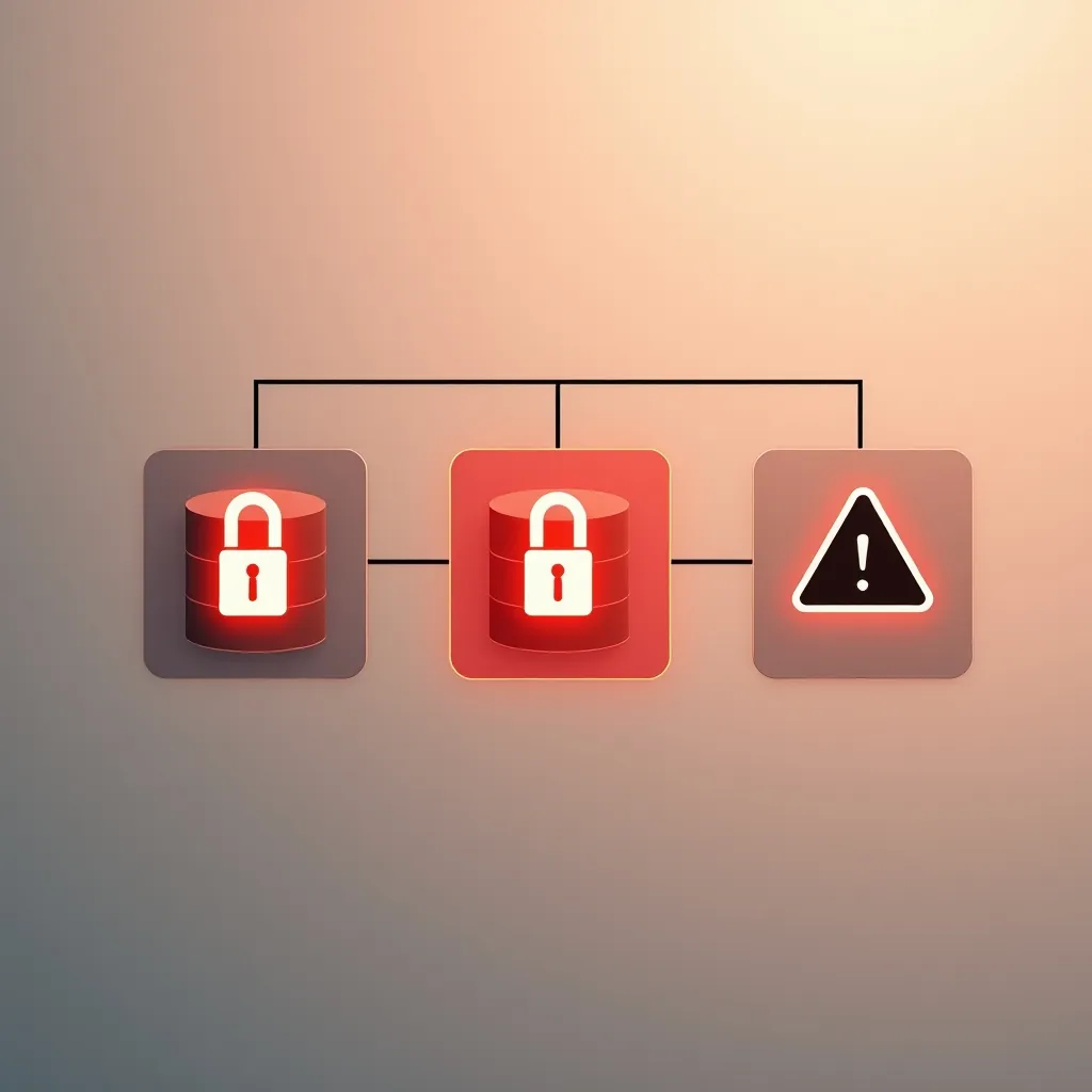 Diagram showing three parallel mapper nodes each accessing a shared database snapshot with a lock icon, while a fourth node with a different snapshot shows a warning symbol Shows warning symbol