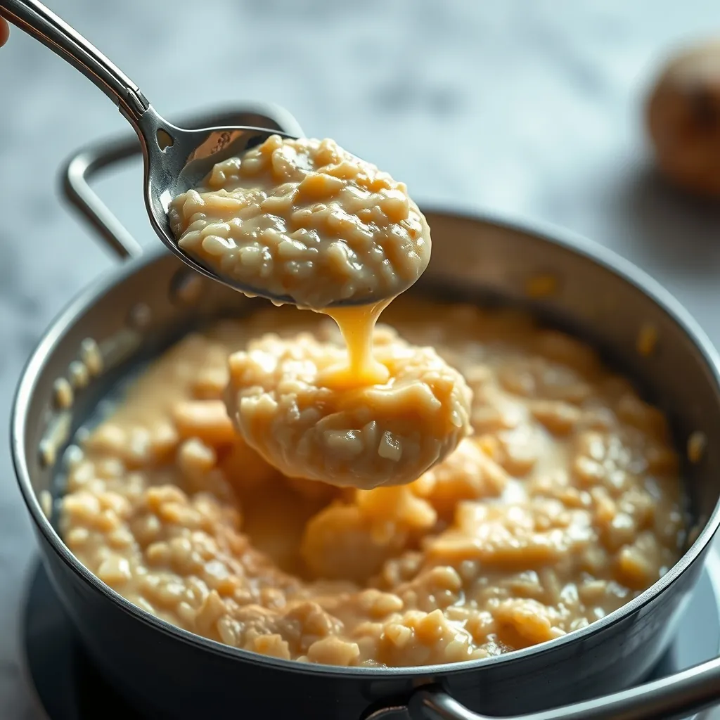 Spoonful creamy risotto