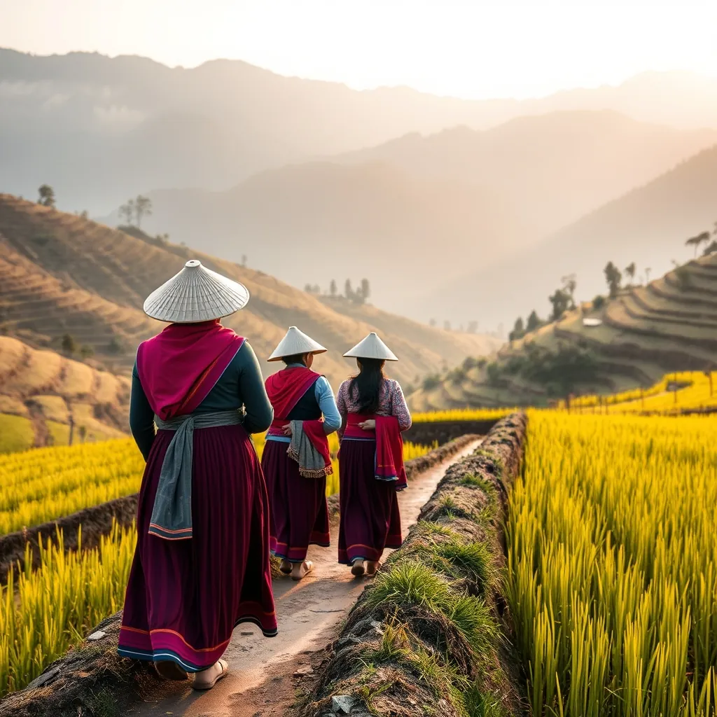 Terraced rice fields