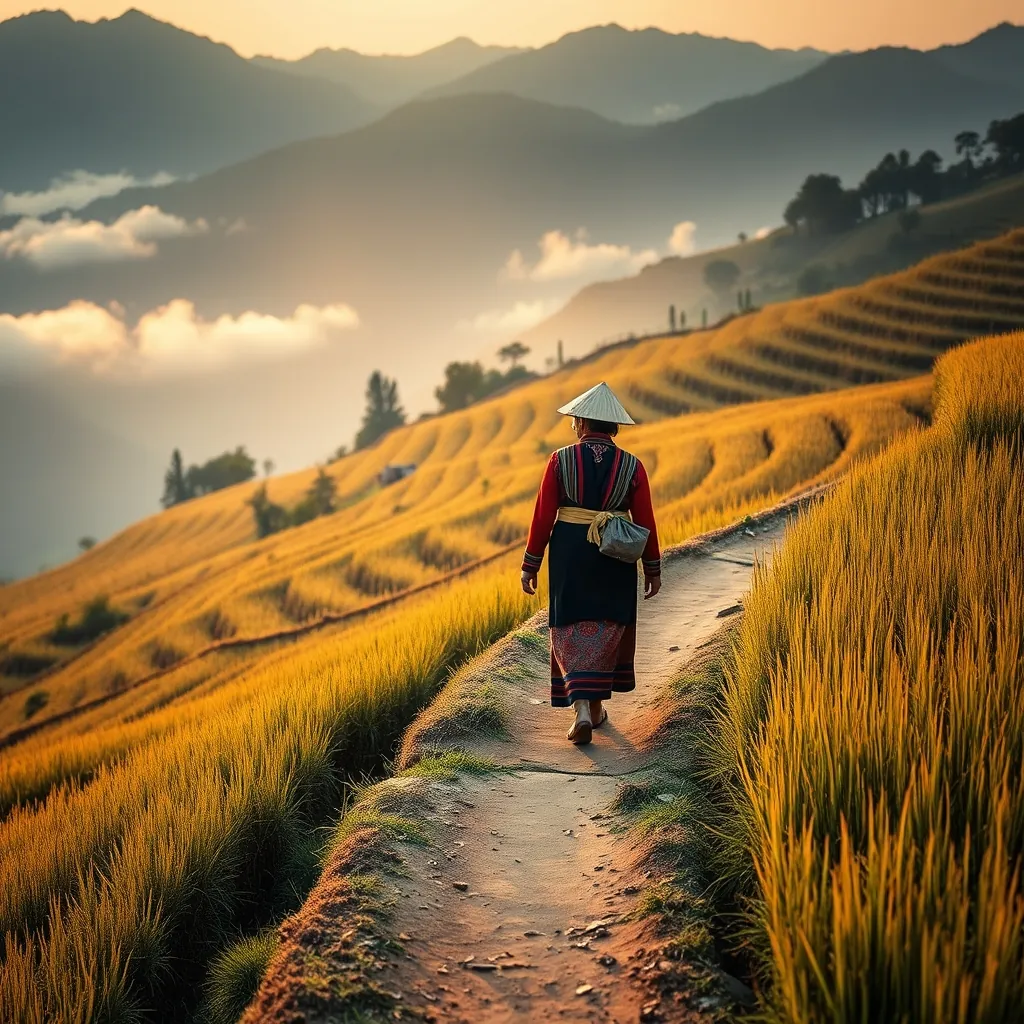 Terraced rice fields