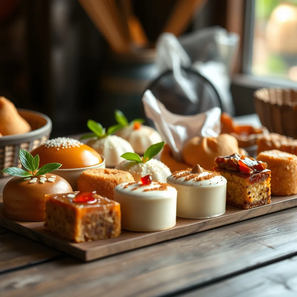 Các món tráng miệng truyền thống miền Tây Assorted traditional desserts