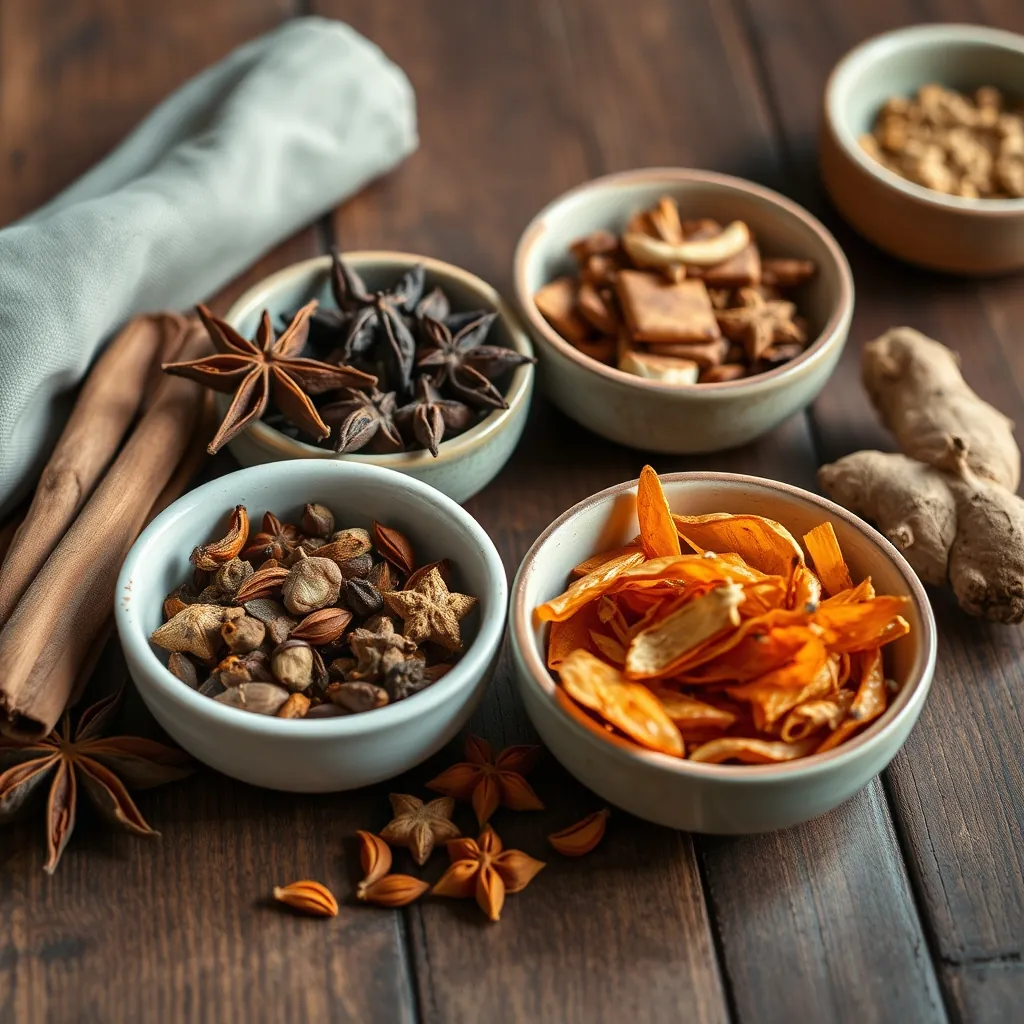 Assorted vietnamese spices