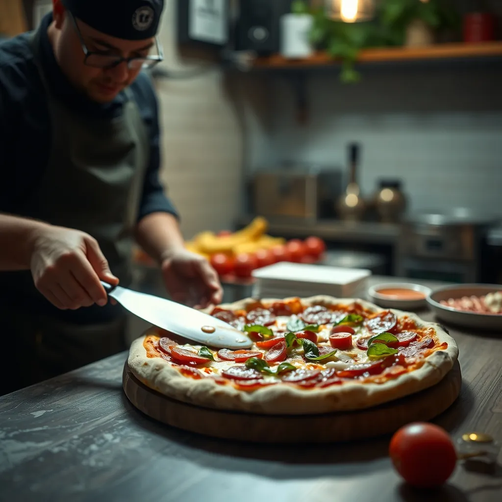Beautifully arranged table with freshly baked pizza and complementary beverages. Beautifully arranged table with freshly baked pizza and complementary beverages.