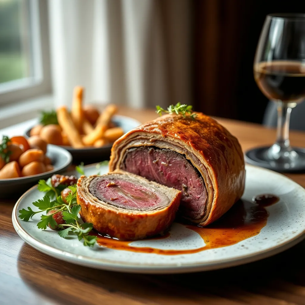 Beautifully plated beef