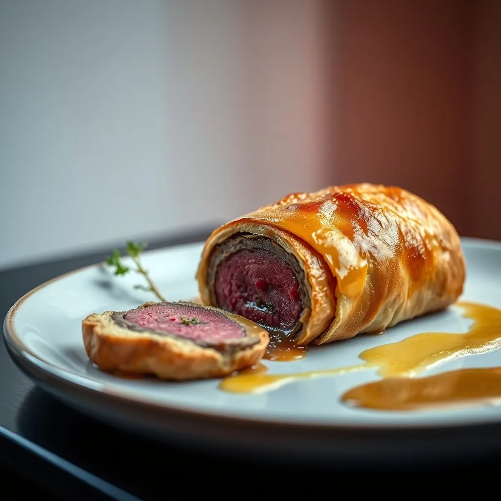 Beautifully plated beef