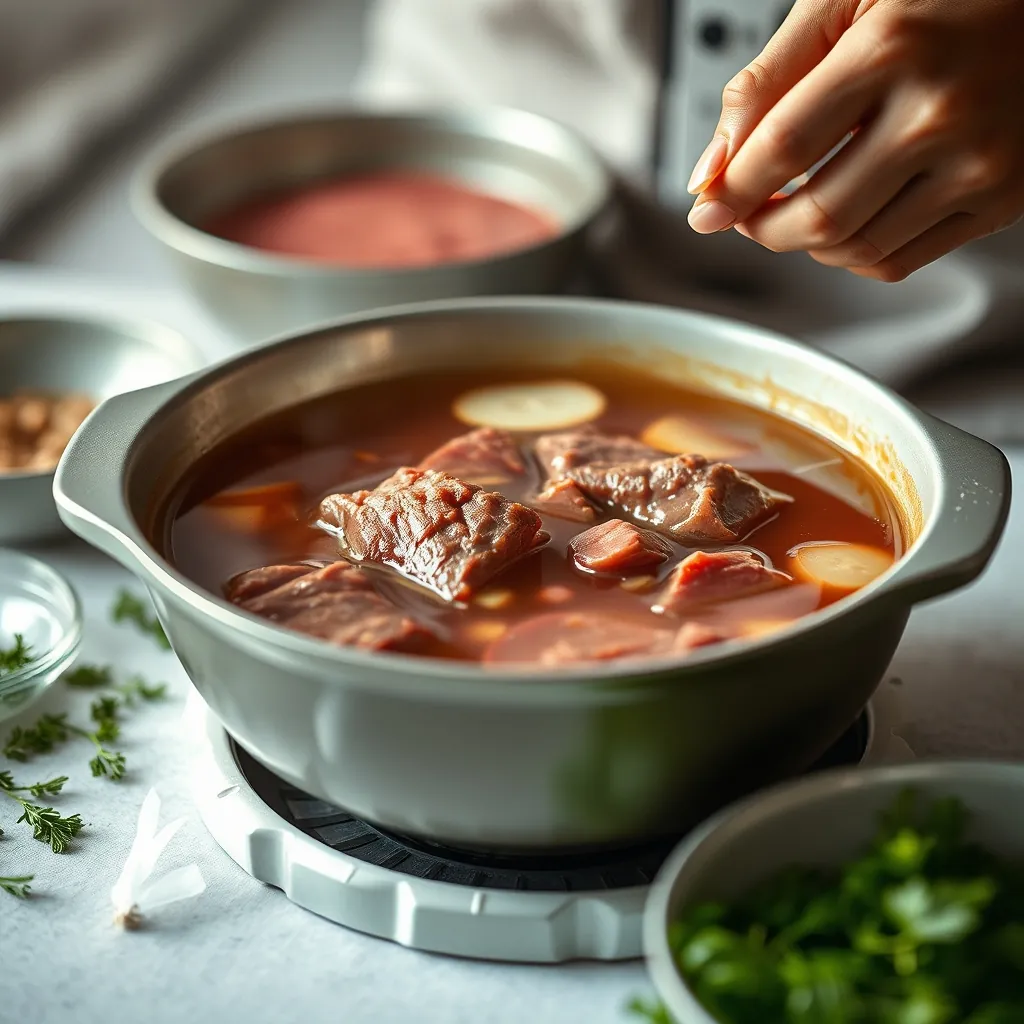 Quy trình nấu nước dùng phở bò Beef broth preparation