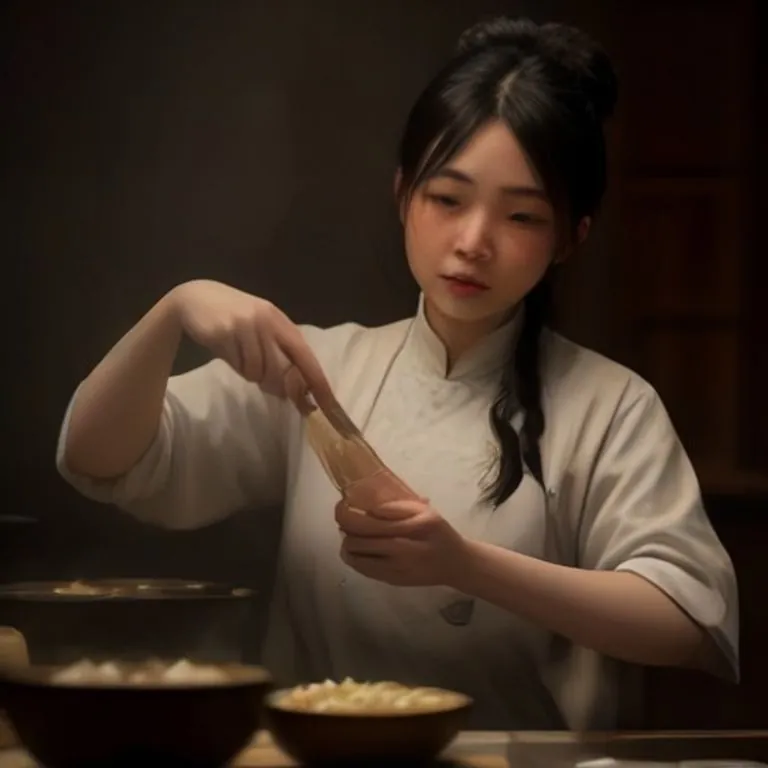 Bí quyết gia truyền từ các quán bún chả nổi tiếng Hà Nội: bàn tay người đầu bếp thêm mỡ phần vào hỗn hợp thịt xay cùng bát nước chấm và chả nướng phía sau