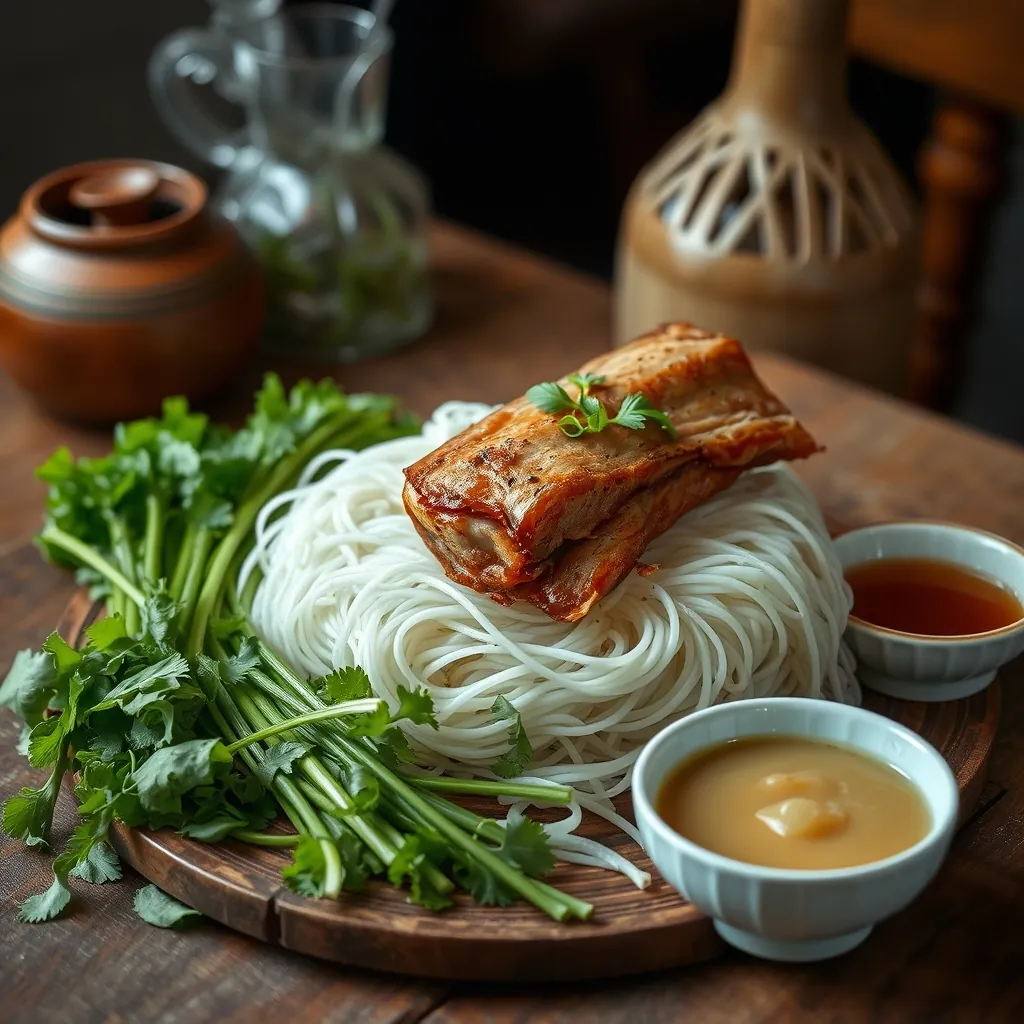 Bộ nguyên liệu tươi ngon chuẩn vị cho món bún chả Hà Nội Bộ nguyên liệu tươi ngon chuẩn vị cho món bún chả Hà Nội