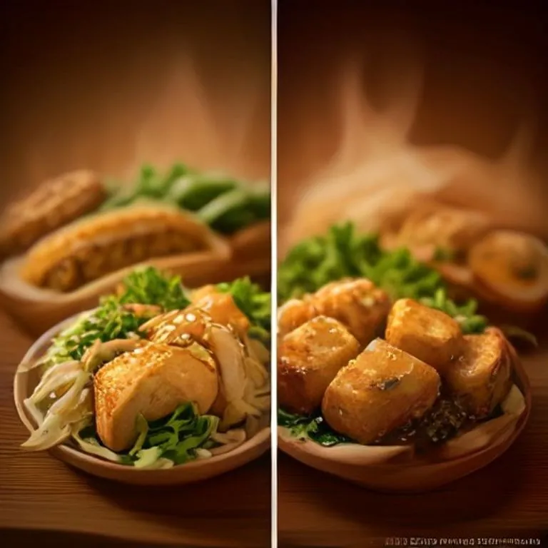 Bún chả chay với chả đậu hũ nấm và bún chả gà nướng sả, hai biến tấu hấp dẫn cho thực đơn phong phú