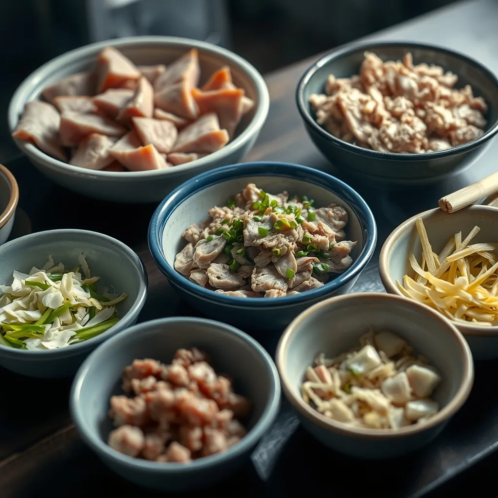 Các bước sơ chế nguyên liệu làm bún chả Hà Nội Các bước sơ chế nguyên liệu làm bún chả Hà Nội
