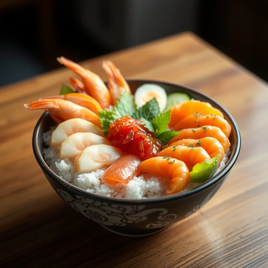 彩り豊かなちらし寿司。見た目の美しさが食卓を華やかにする 彩り豊かなちらし寿司。見た目の美しさが食卓を華やかにする