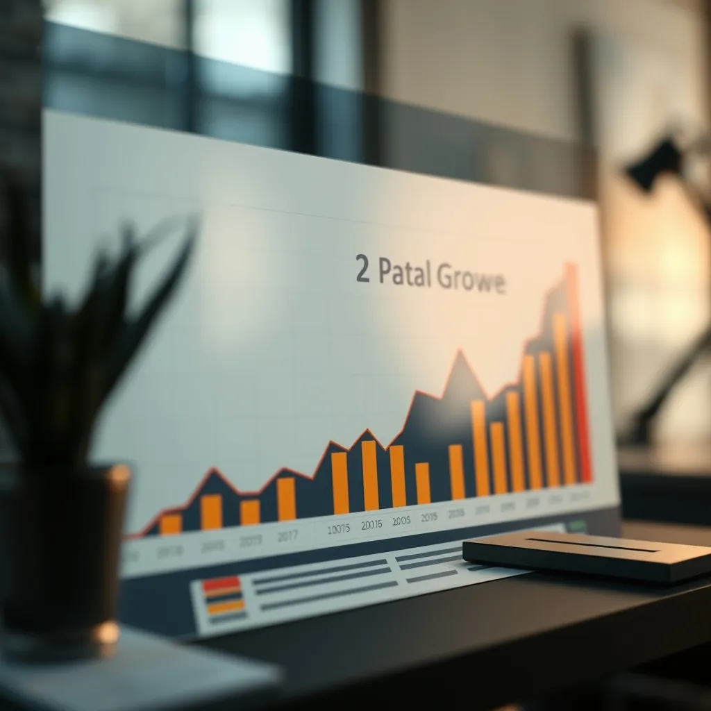 データドリブン企業の収益成長を示すチャート Chart revenue growth