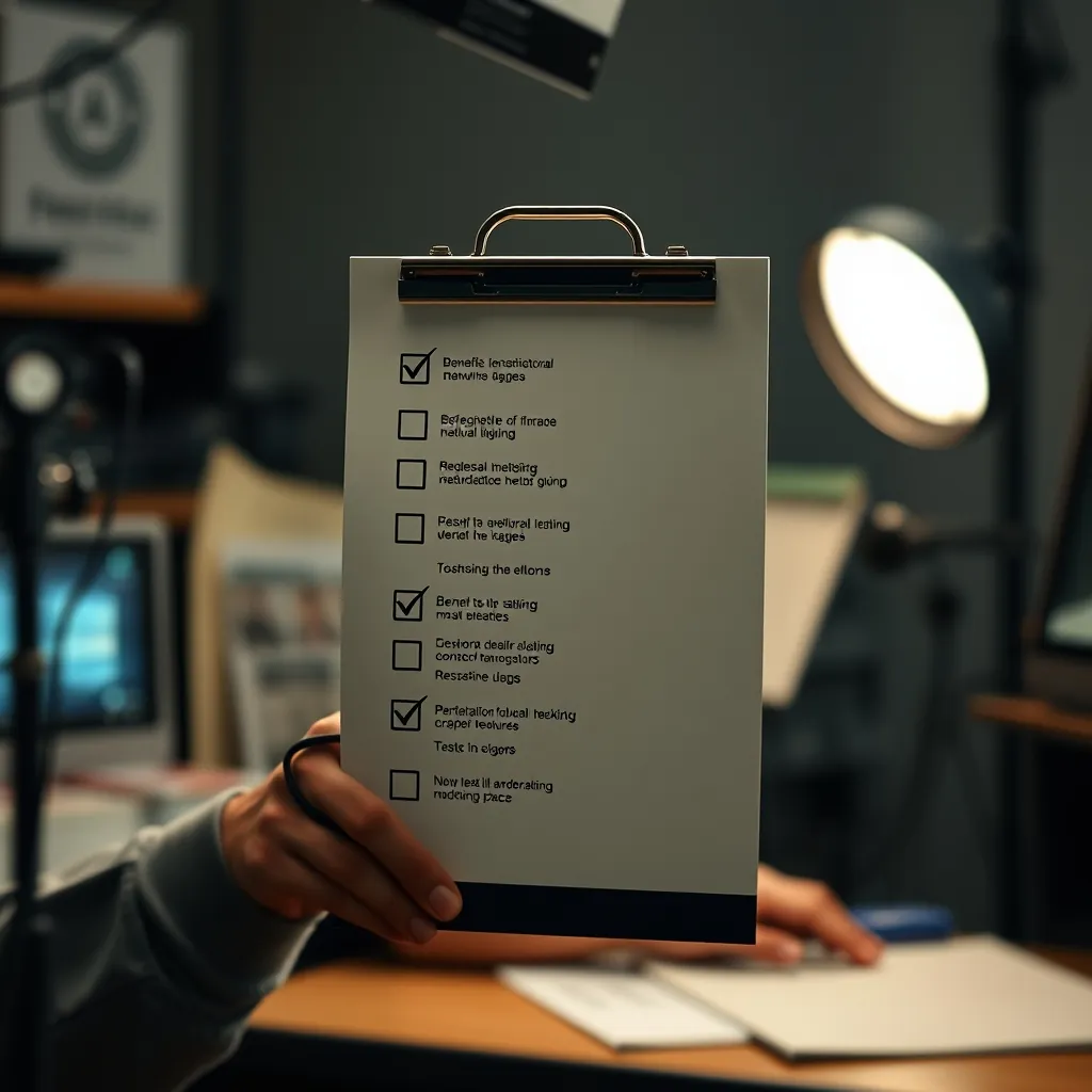 Một danh sách các lợi ích từ kiểm tra toàn diện Checklist benefits