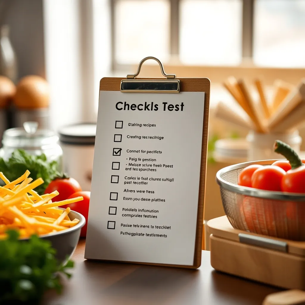 Danh sách kiểm tra để tạo và triển khai công thức kiểm thử hiệu quả Checklist creating implementing