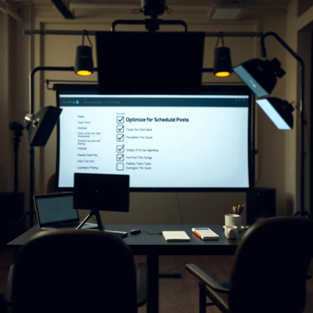 Checklist optimizing scheduled