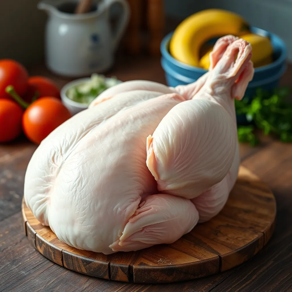 Chicken bright skin