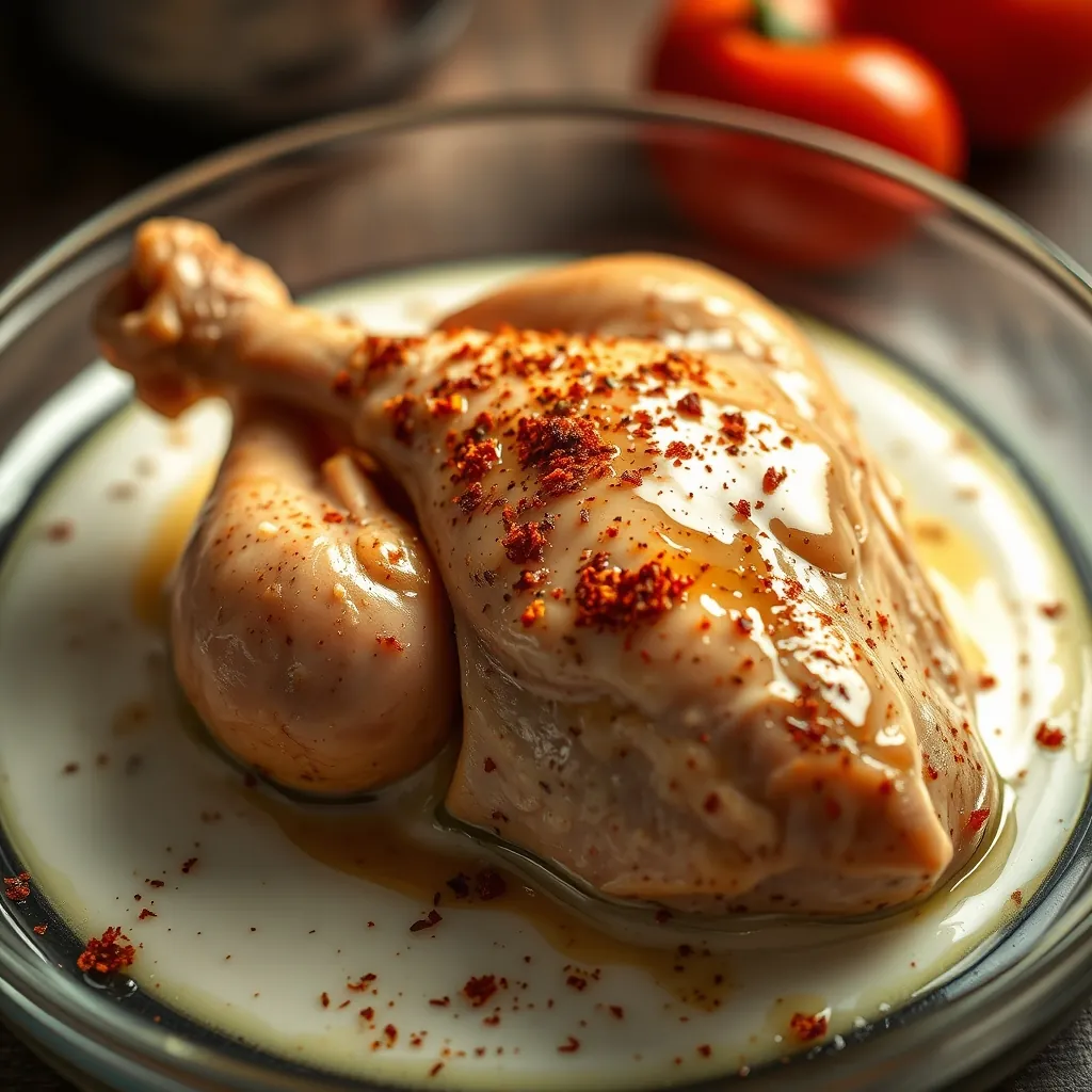 Chicken marinating spiced