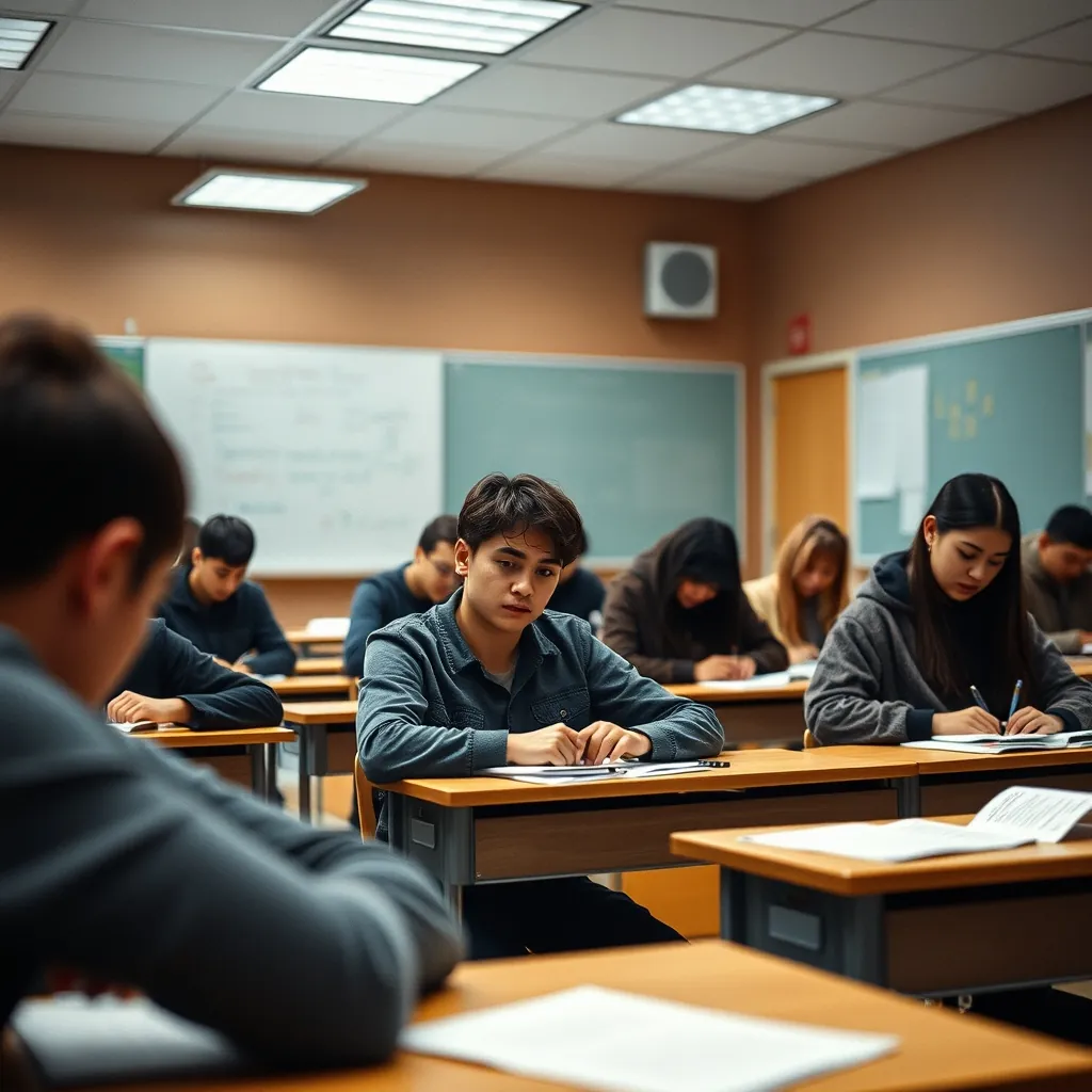 Classroom setting students