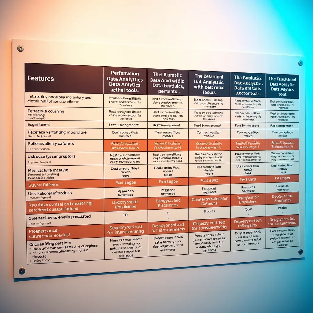 Comparison chart popular