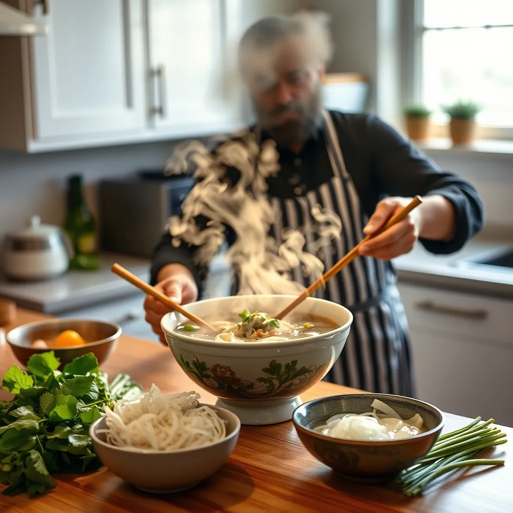 Cook preparing steaming