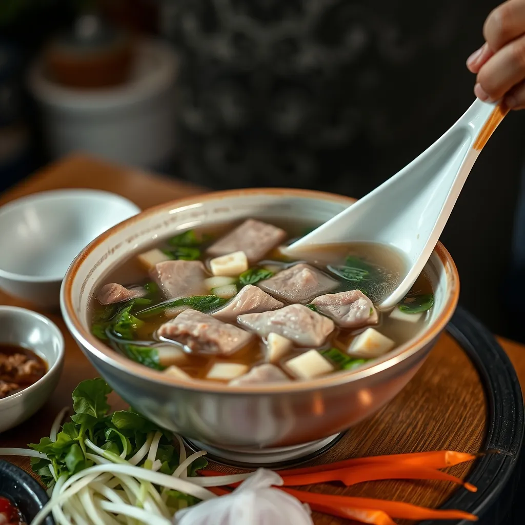 Chế biến phở bò với nước dùng trong và nguyên liệu tươi ngon Cooking beef pho