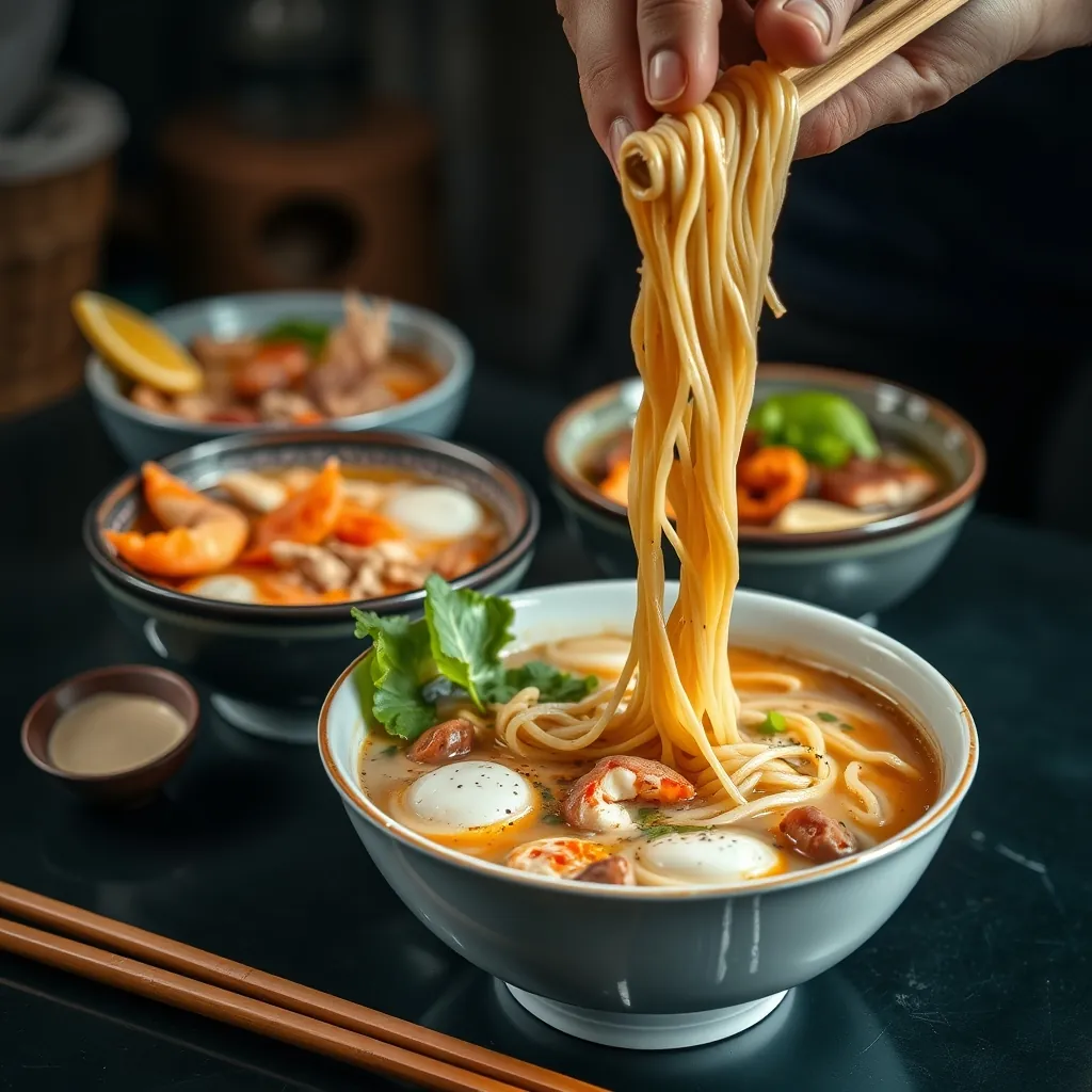 Crab noodle soup
