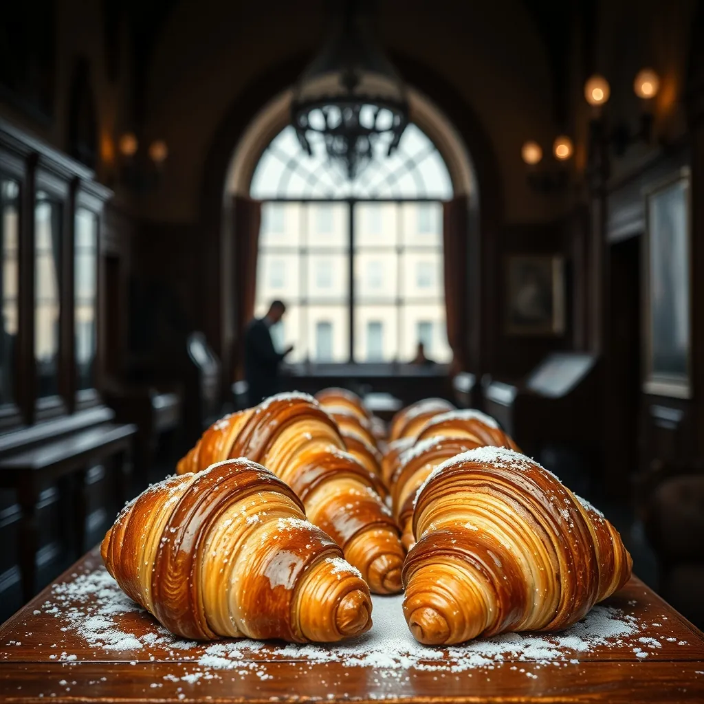 Une représentation historique des croissants à Vienne