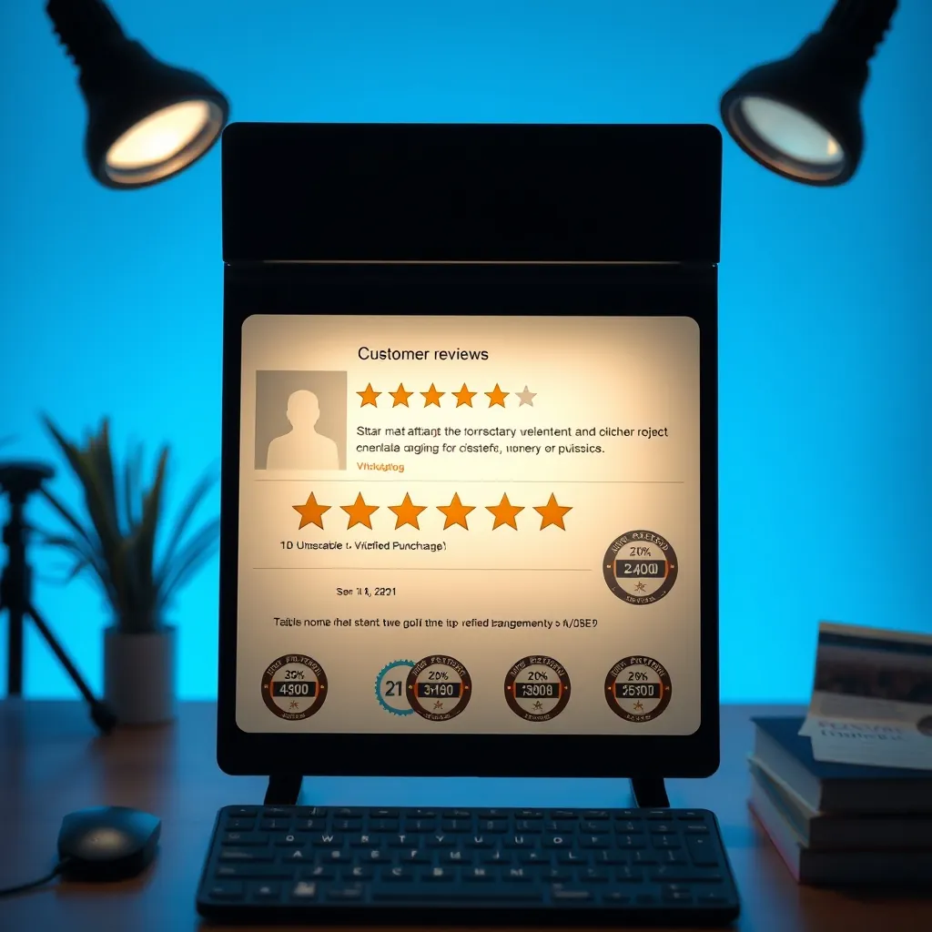 Customer reviews display