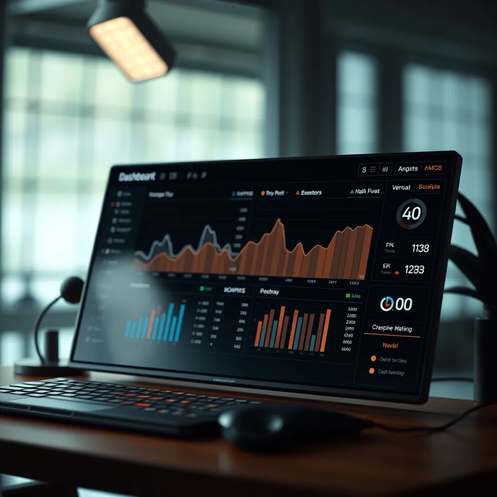 Một bảng điều khiển hiển thị các chỉ số hiệu suất SEO Dashboard displaying seo