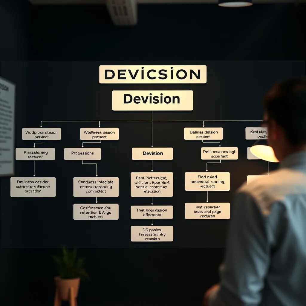 Sơ đồ quyết định giúp người dùng chọn trình tạo trang WordPress phù hợp Decision flowchart helping