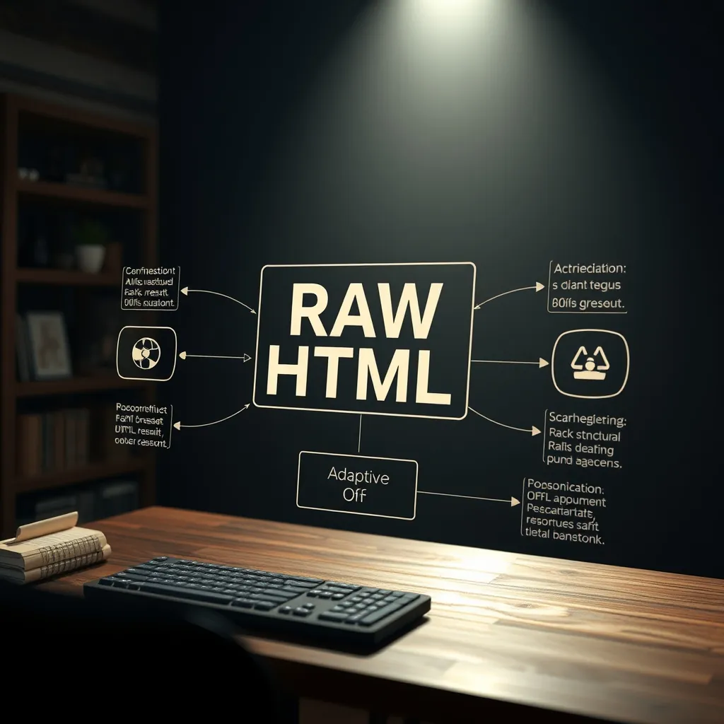 Raw HTML Adaptive Offの機能を示す図 Diagram illustrating raw