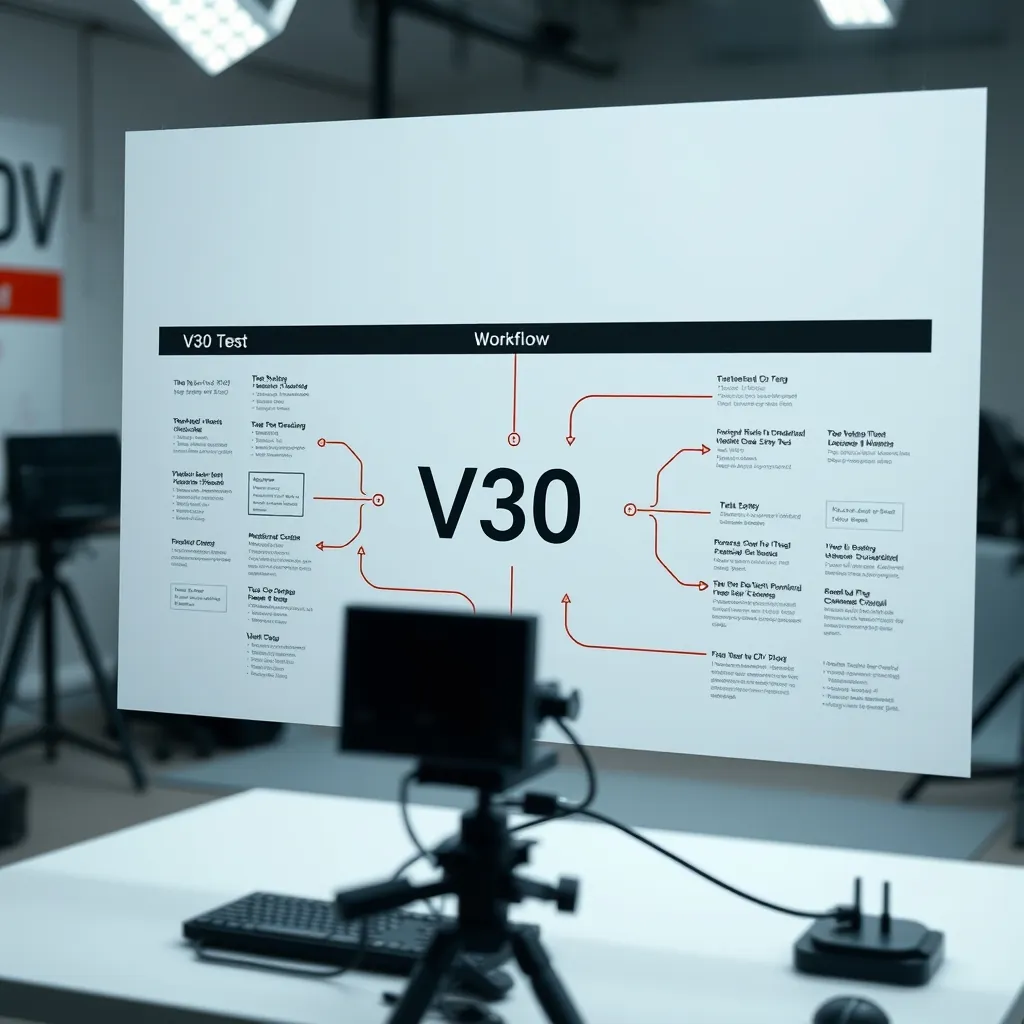 Sơ đồ mô tả quy trình hoạt động của V30 Test
