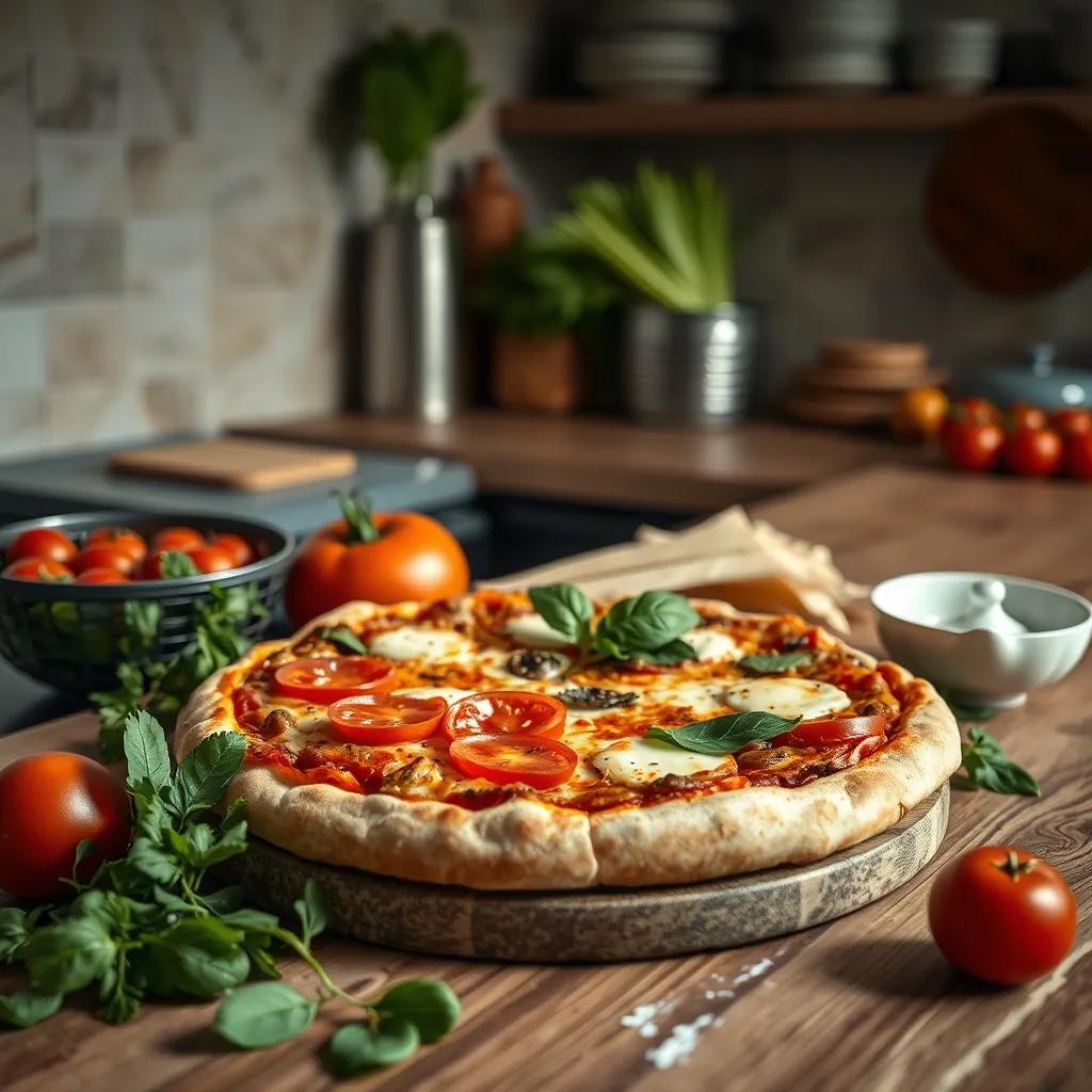 Detailed display of ingredients essential for authentic Italian pizza, highlighting their freshness and quality. Detailed display of ingredients essential for authentic Italian pizza, highlighting their freshness and quality.